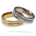 High Quality Gold Plated Elegant Rhinestone Ring Size 7 8 9 10 Luxury jewelry for Woman And Man